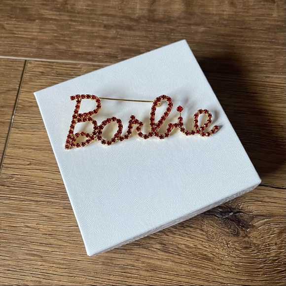 Jewelry - NWOT Rhinestone “BARBIE” Brooch